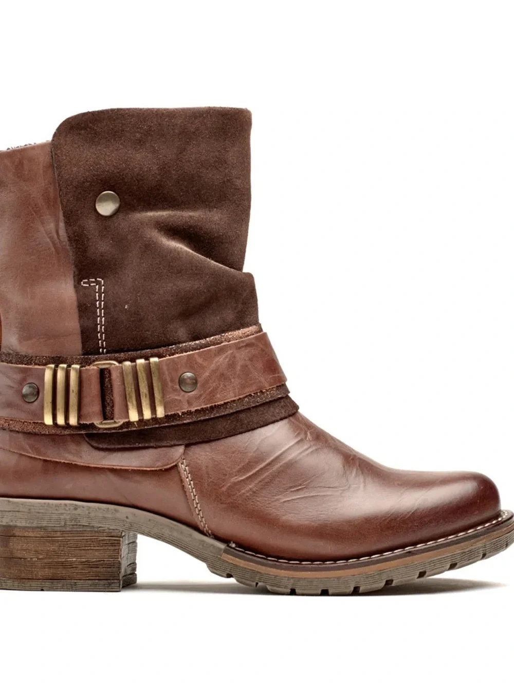 Dromedaris Women's Brown Leather Casual Ankle Boots Size 6.5